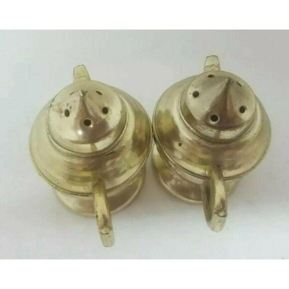 Vintage Japan Teapot Salt & Pepper Shakers Tea Pots Embossed Floral S&P Elegan - Picture 7 of 12